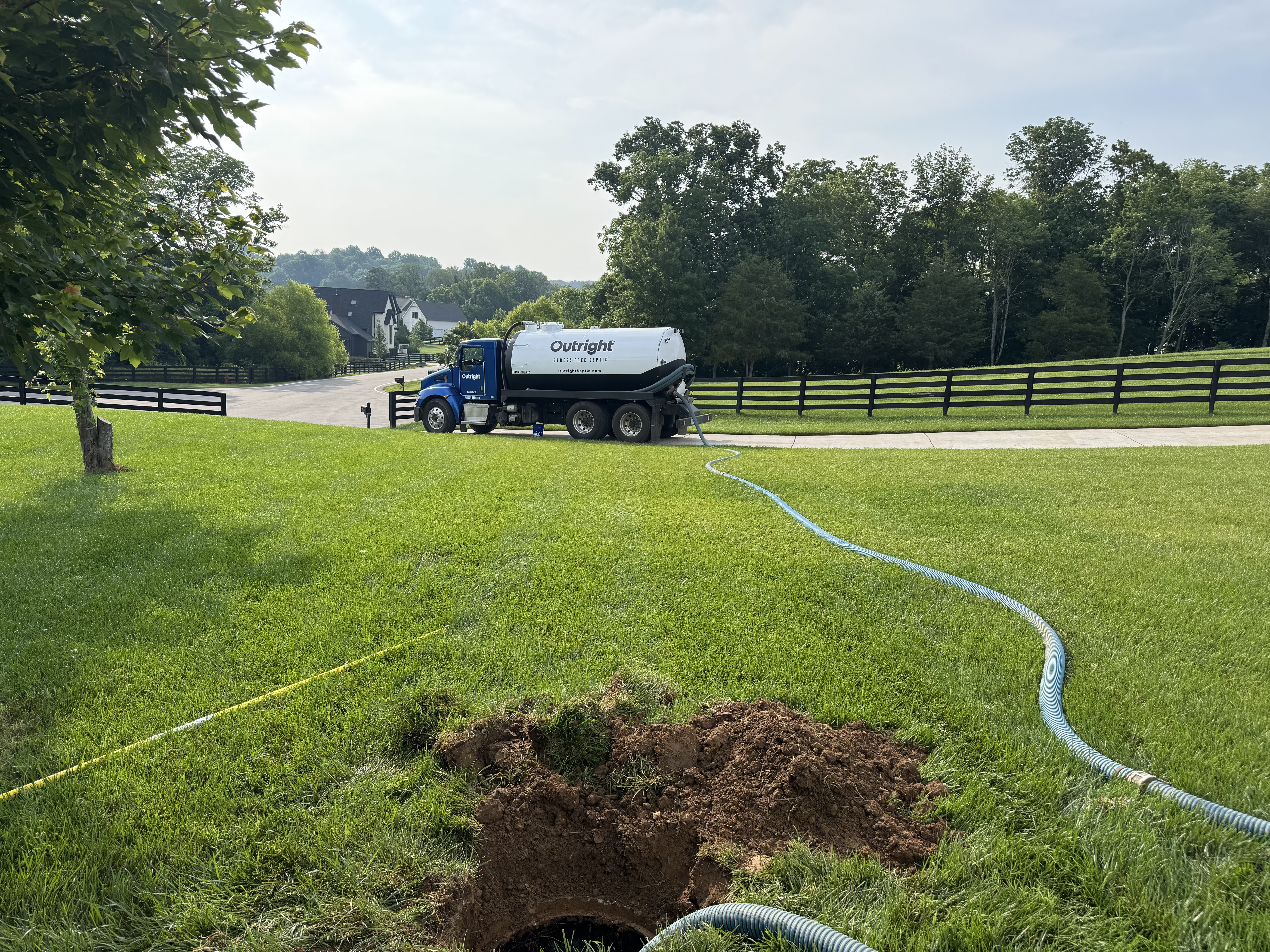 Outright Septic service in action