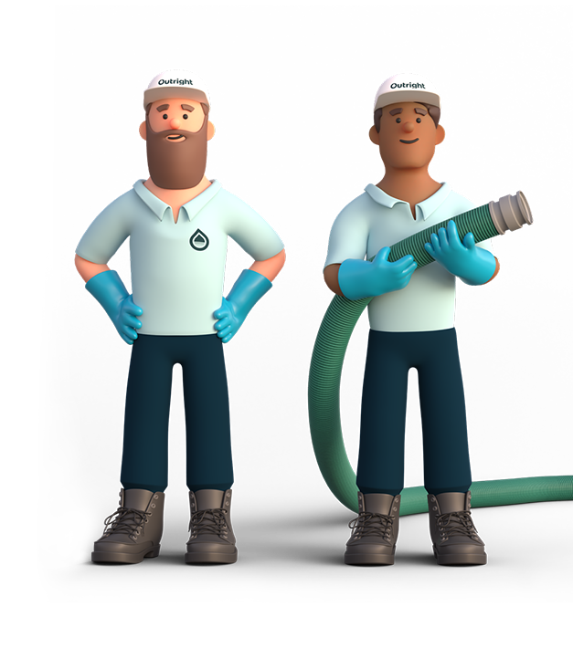 Outright Septic technician with pump truck